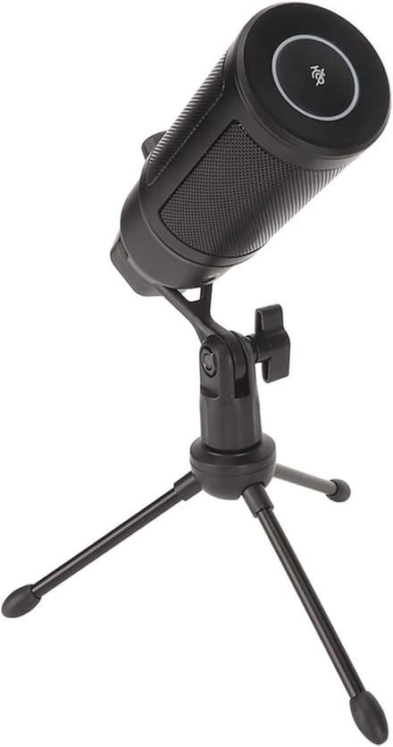 USB Microfoon - Condensator Microfoon - Gaming Streaming - RGB Verlichting - 14mm Capsule - Zwart