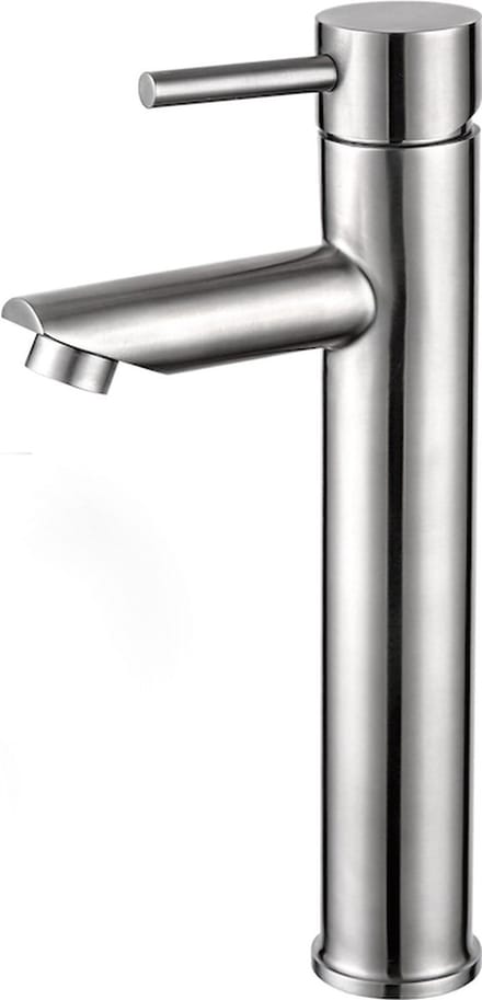 LINEA UNO - Narva hoog - RVS - Wastafelkraan - Geborsteld RVS - 201303