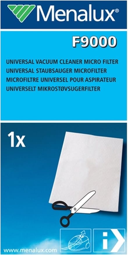 Universeel microfilter voor stofzuiger 205x240 - menalux - d09/f9000