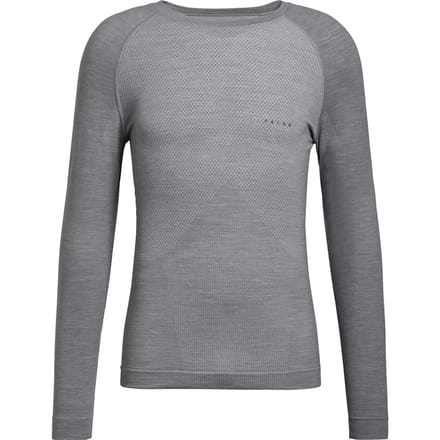 FALKE Wool-Tech Light warme en koude temperatur wol functioneel materiaal Top van onderlaag heren grijs - maat S