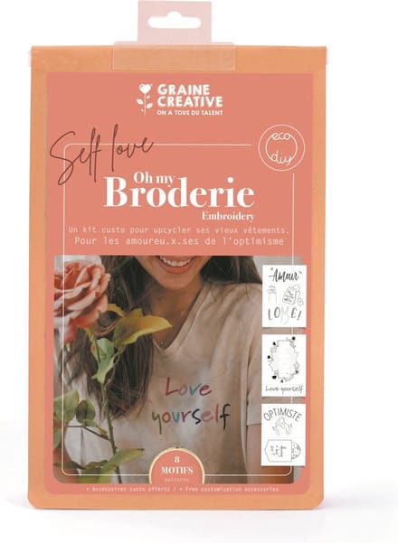 Graine Creative borduurset kleding upcycling - complete DIY set.