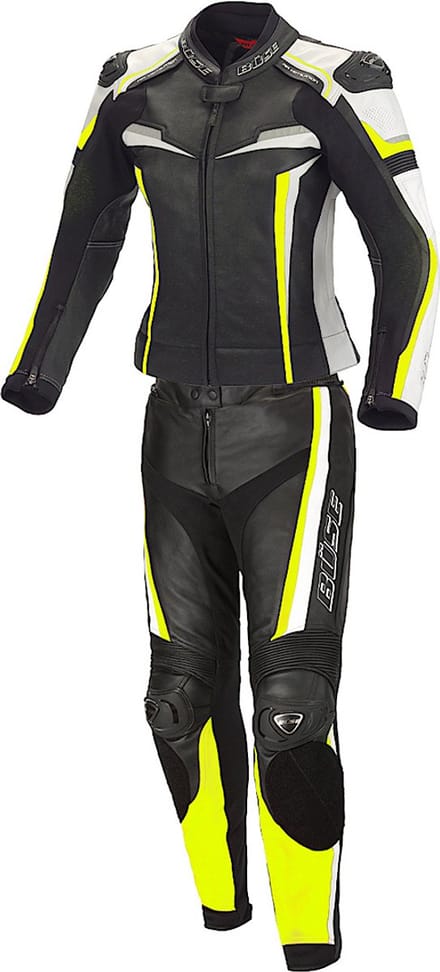 Büse Mille Dames Zwart Geel 2-Delig Motorpak - Racepak