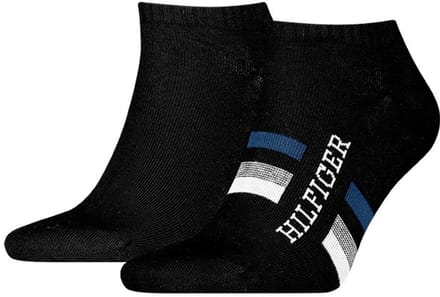 Tommy Hilfiger heren 2P sneakersokken hilfiger tab zwart