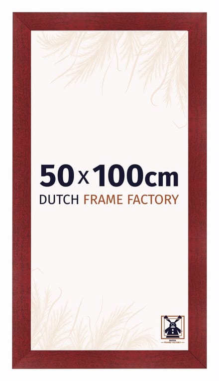 Fotolijst 50x100 cm - MDF - Wijnrood Geveegd - Praag