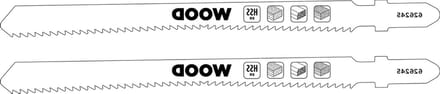 2x Zaagbladen Decoupeerzaag - Hout, Tegenovergestelde Tanden
