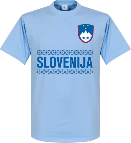 Slovenië Team T-Shirt - Licht Blauw - M