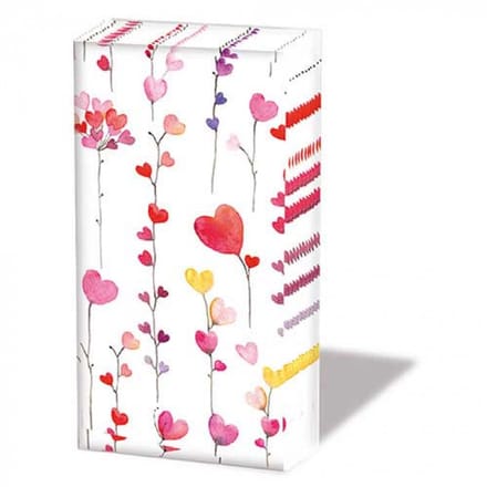 Zakdoeken Hearts garlands - Ambiente - 21x21 cm