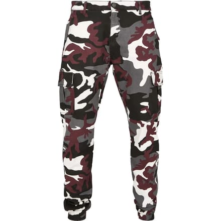 Urban Classics - Camo 2.0 Cargobroek - Taille, 32 inch - Zwart/Bordeaux rood