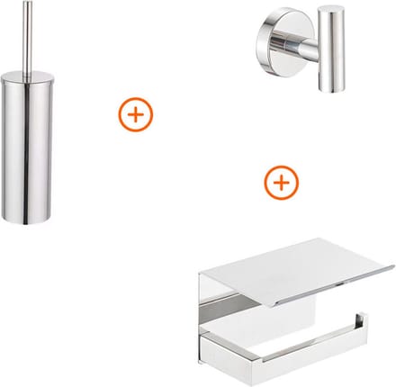 Toilet accessoires set Chroom exclusief