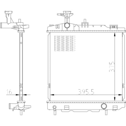 Radiator, motorkoeling NRF 550022