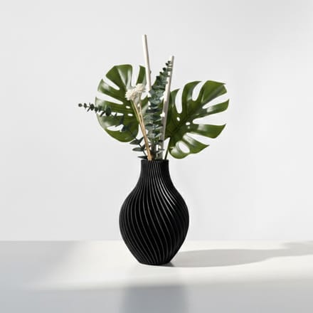 Twistly 3D Geprinte Vaas 20 cm | Moderne Bloempot met Spiraalvorm – Weterings Store