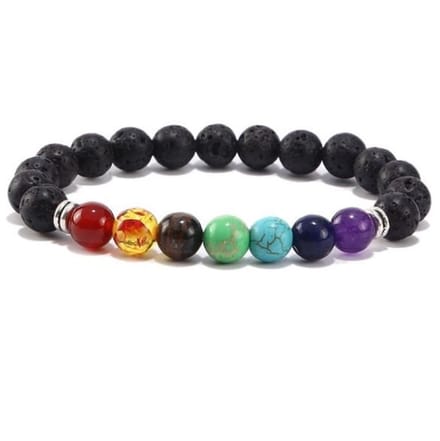 Armband - Chakra Lavasteen