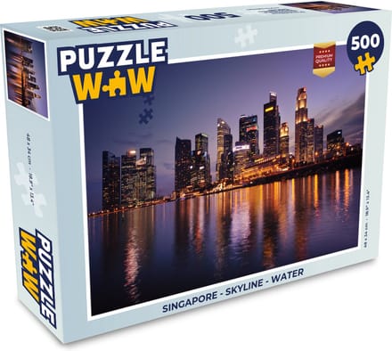 Puzzel Singapore - Skyline - Water - Legpuzzel - Puzzel 500 stukjes