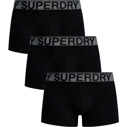 Superdry heren 3P boxer trunks basic zwart III