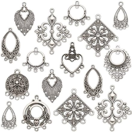 Dailygoody - Kroonluchter Componenten - Antiek Zilver - 10 Stijlen