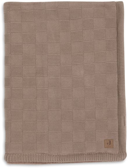 Jollein Baby Deken Wieg - 75x100cm - Box Knit - Milky Coffee/Velvet