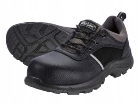 PARKSIDE® Leren Veiligheidsschoenen S3 (43, Zwart/Grijs)