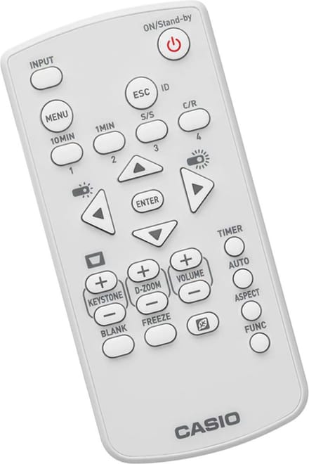 Afstandsbediening geschikt voor de CASIO CX-E1-RD beamer, vervangt YT-161