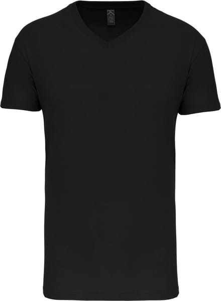 Kariban Heren-t-shirt BIO150IC V-hals K3028IC - Black - M