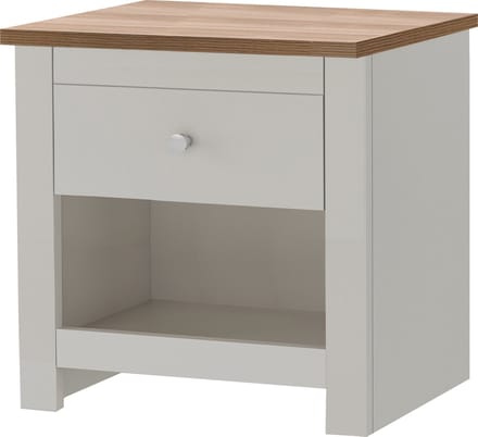 Emerald-Nachtkastje - 1-deur - Eiken/CrÃ¨me