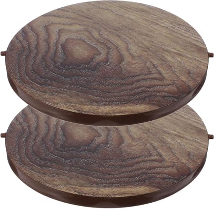 Prullenbak Deksel - Afvalbak Deksel - Afval Sorteren - Zachte Sluiting - 2 Stuks - Hout Look