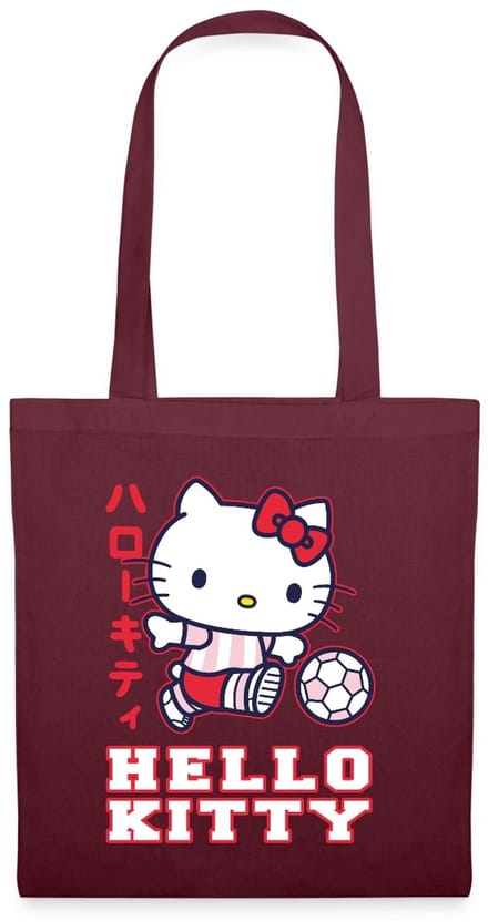 Hello Kitty Speelt Voetbal Tas Van Stof Schoudertas