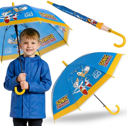 SONIC Kinderparaplu voor jongens, opvouwbare automatische paraplu