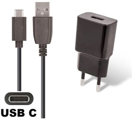 OneOne 2A lader + 0,50m standaard USB C kabel. Oplader adapter past op BEATS Fit Pro, Flex, Studio Buds,