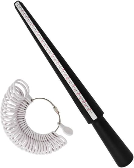 Ring Meetinstrument Set - Vinger Maat Tool - Sieraden Maken - Gladde Randen - US 1-15 EU 41-76 - Wit