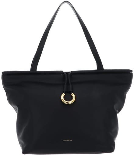 COCCINELLE Leren shopper Elisbet Handbag Smooth Leather Noir zwart