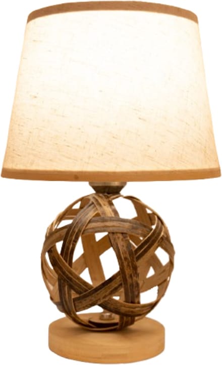 Fine Asianliving Bamboe Tafellamp Bruin Handgemaakt - Leila D24xH36cm