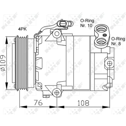Compressor airconditioning NRF KLIMA NRF 32081