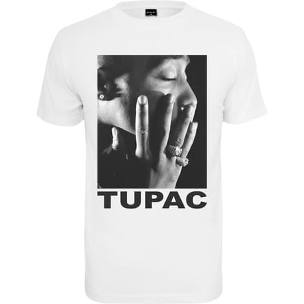 Mister Tee Tupac - Tupac Profile Heren Tshirt - M - Wit