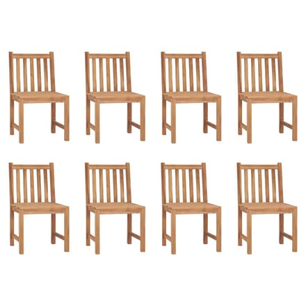 vidaXL - Tuinstoelen - 8 - st - massief - teakhout