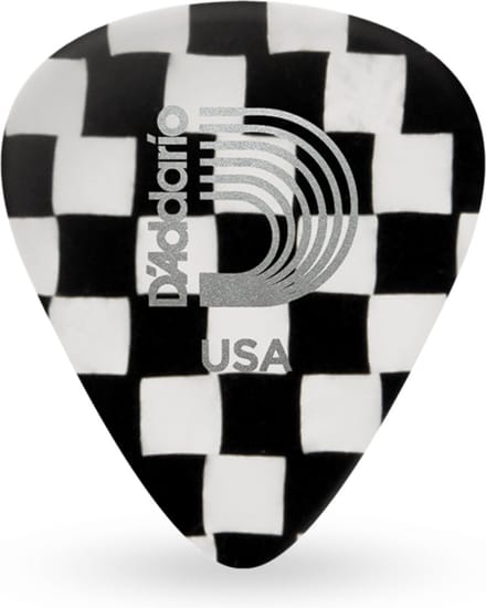 D'Addario Checkerboard Picks 1,00 mm 10-pakket, 1CCB6-10 - Plectrum set