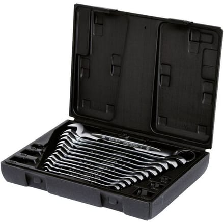 KS TOOLS GEARplus - Ringsleutelset - 16-delig - Met Ratelfunctie - FlankTraction
