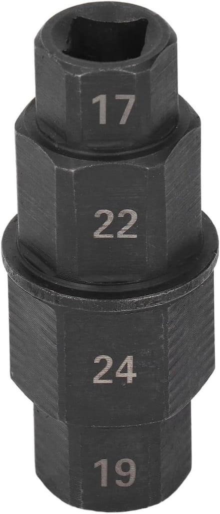 Hex Axle Tool - Wielas Verwijderaar - Motoronderhoud - Verstelbare Sleutel - 17mm - Zwart