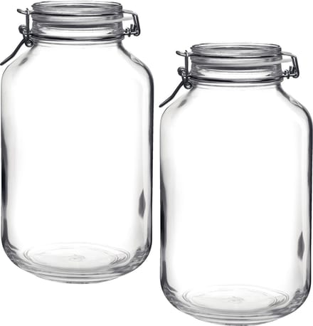 2x Stuks weckpot/inmaakpot 4000 ml met beugelsluiting 15 x 28 cm - 4 liter