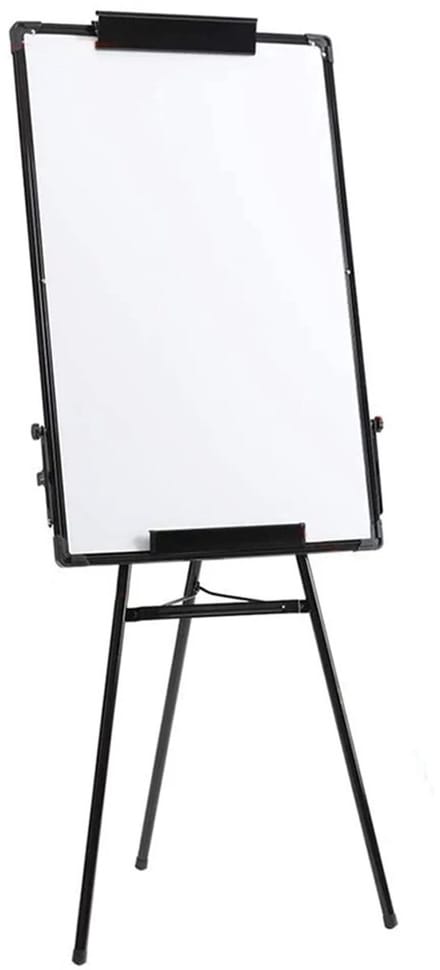 Magnetisch Whiteboard - Verrijdbaar Bord - Presenteren en Noteren - Glad Schrijfoppervlak - 90 x 60 cm - Wit