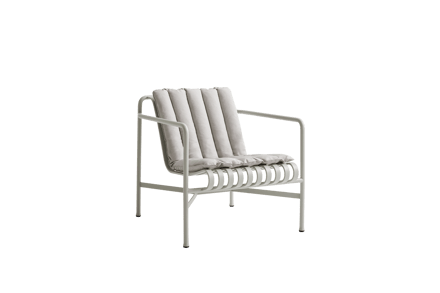 HAY Palissade Soft Gewatteerd kussen voor Lounge Chair Laag - grijs