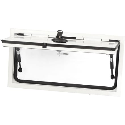 Porte de rangement pour compartiment de camping-car 24x12 pouces Porte carrée robuste avec barre de support et sécurité gray