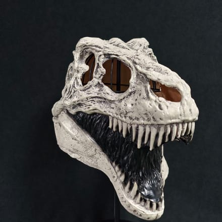 Masque de dinosaure en os de dinosaure, masque de costume de spectacle One size fits all adults beige