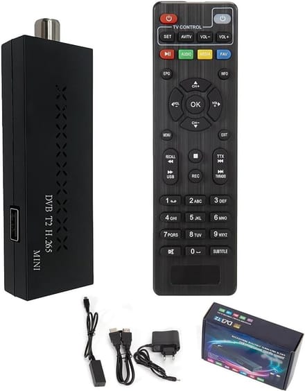 DVB-T2 en DVB-C Kabelontvanger - Full HD 1080P Digitale TV Tuner met PVR en USB