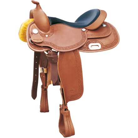 Western zadel voor paard van leer Pool's Regular Skirt 1010