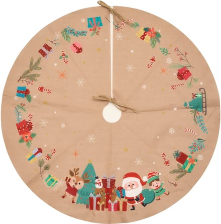 Kerstboomkleed met een kerstmanmotief, Ø 90 cm