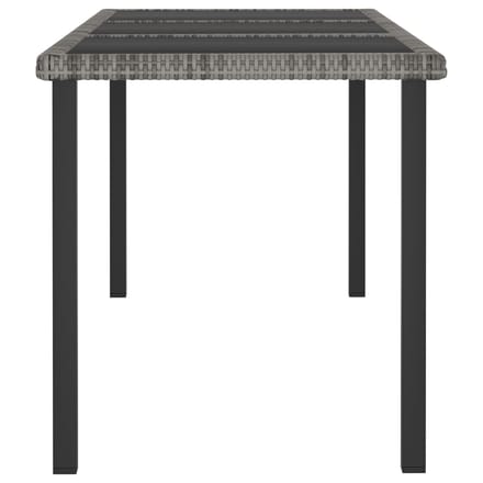 vidaXL - Tuintafel - 180x70x73 - cm - poly - rattan - grijs