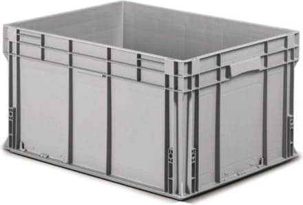 Alpac Stapelbak - Opbergbak - Opbergbox groot - 800 x 600 x 430 mm - 175L - Grijs