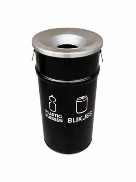 Prullenbak BinBin Black 80 L vlamwerend DUO