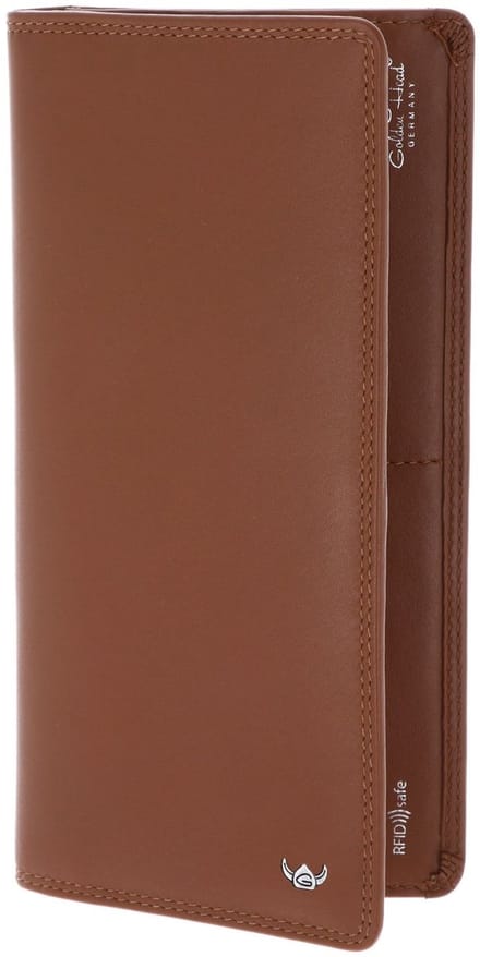 Golden Head Leren identiteitskaarthoesje Polo RFID Protect Brieftasche mit RV 4042 Cognac bruine