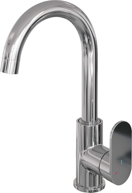 Brauer Chrome Edition Wastafelmengkraan opbouw - hoog - draaibaar - ronde uitloop - model C - chroom